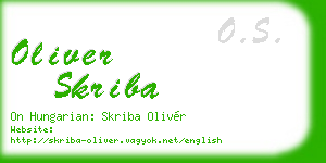 oliver skriba business card